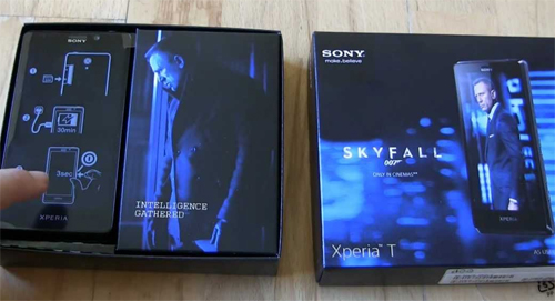 Sony Xperia Т Бонда, в рекламе Скайфолл